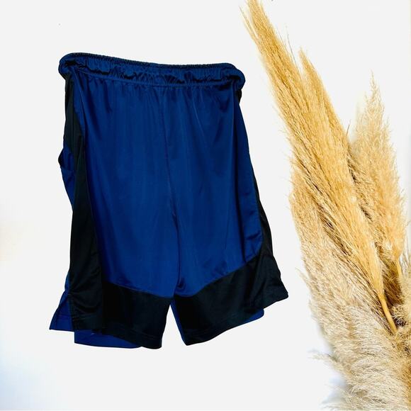MENS NIKE Drifit Navy Blue Black Basketball Mesh Drawstring Workout Gym Shorts M - Picture 11 of 11
